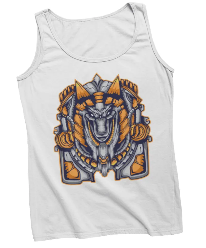Mechanical Anubis Tattoo Design Adult Womens Vest Top sold by 8Ball