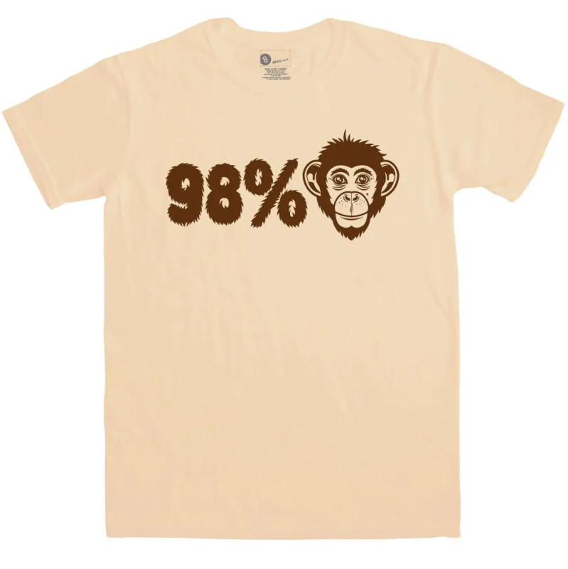 Nerd Geek Science Men's 98 % Chimp T-Shirt sold by 8Ball
