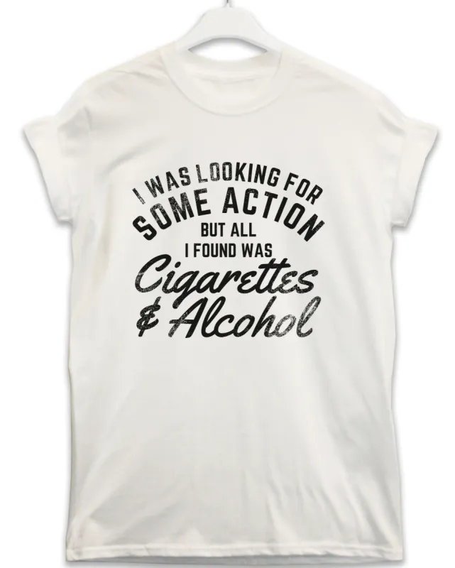 Cigarettes and Alcohol Lyric Quote T-Shirt sold by 8Ball