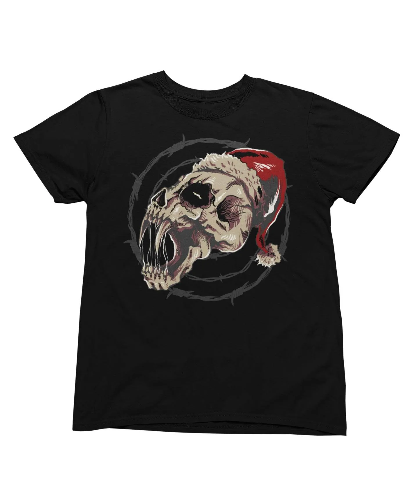 Screaming Skull Santa Unisex Christmas T-Shirt sold by 8Ball product image thumbnail 3