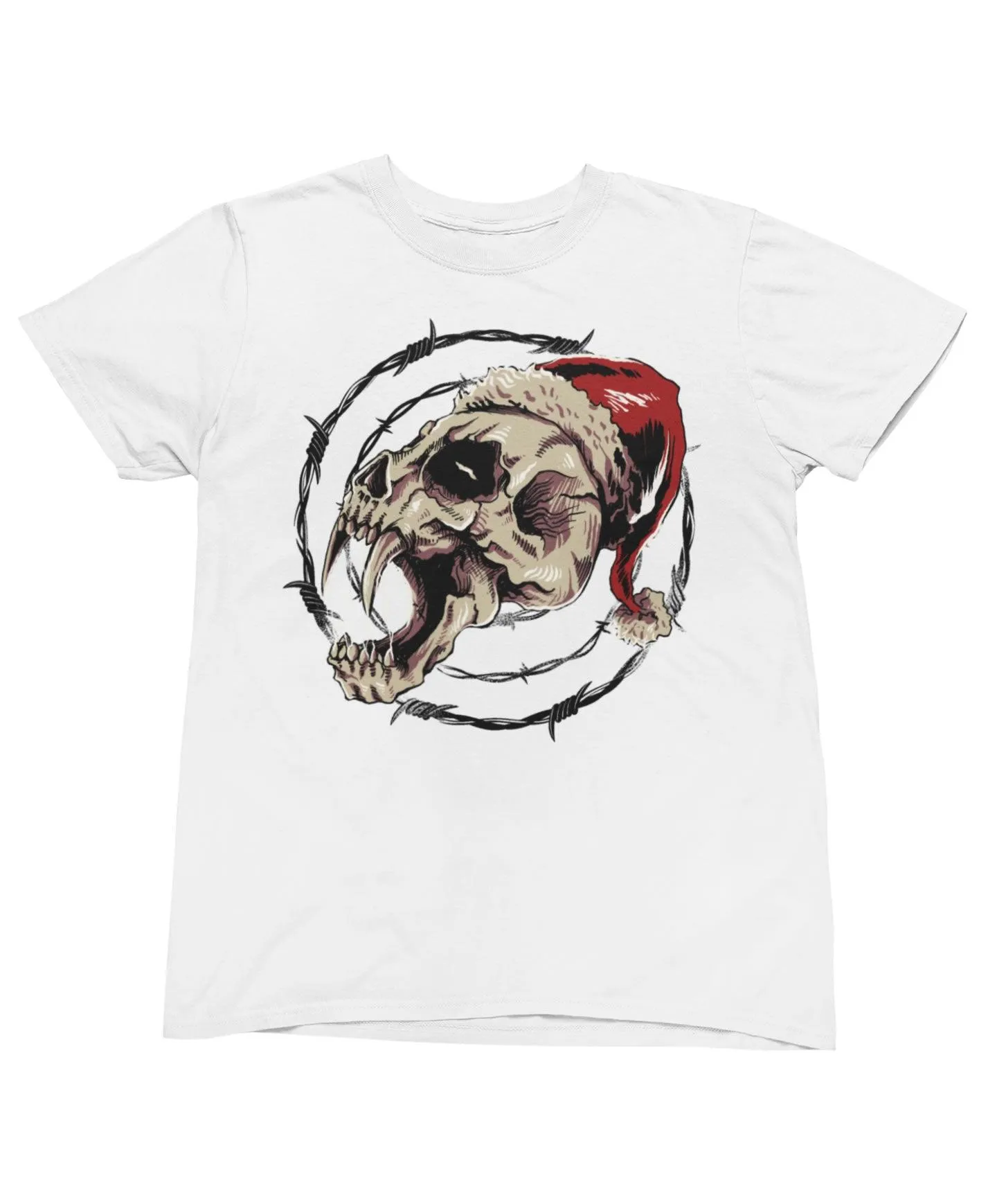 Screaming Skull Santa Unisex Christmas T-Shirt sold by 8Ball product image thumbnail 2