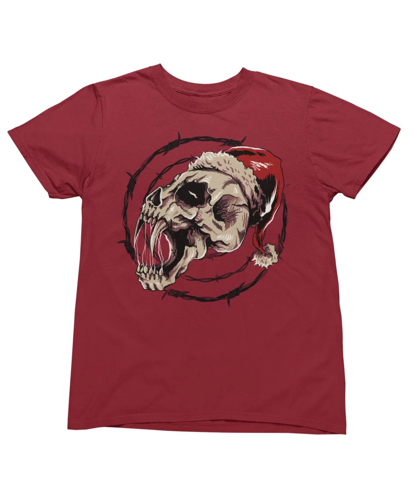 Screaming Skull Santa Unisex Christmas T-Shirt sold by 8Ball product image thumbnail 4