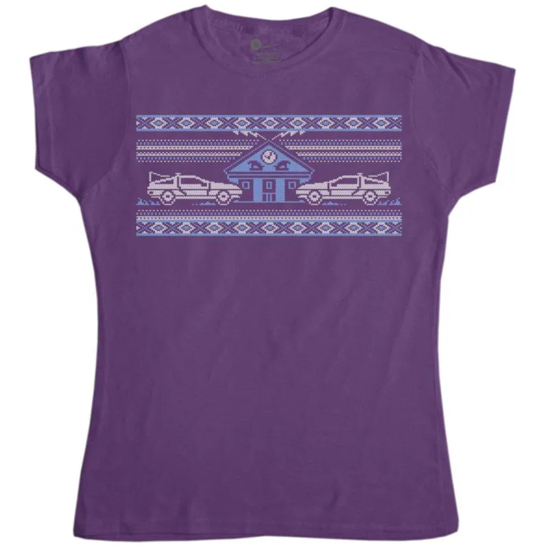 Knitted Jumper Style Bttf Womens T-Shirt sold by 8Ball