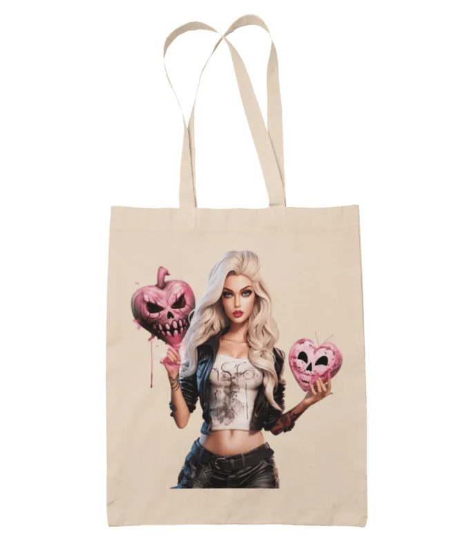 Skull Heart Gothic Barbie Tote Bag sold by 8Ball