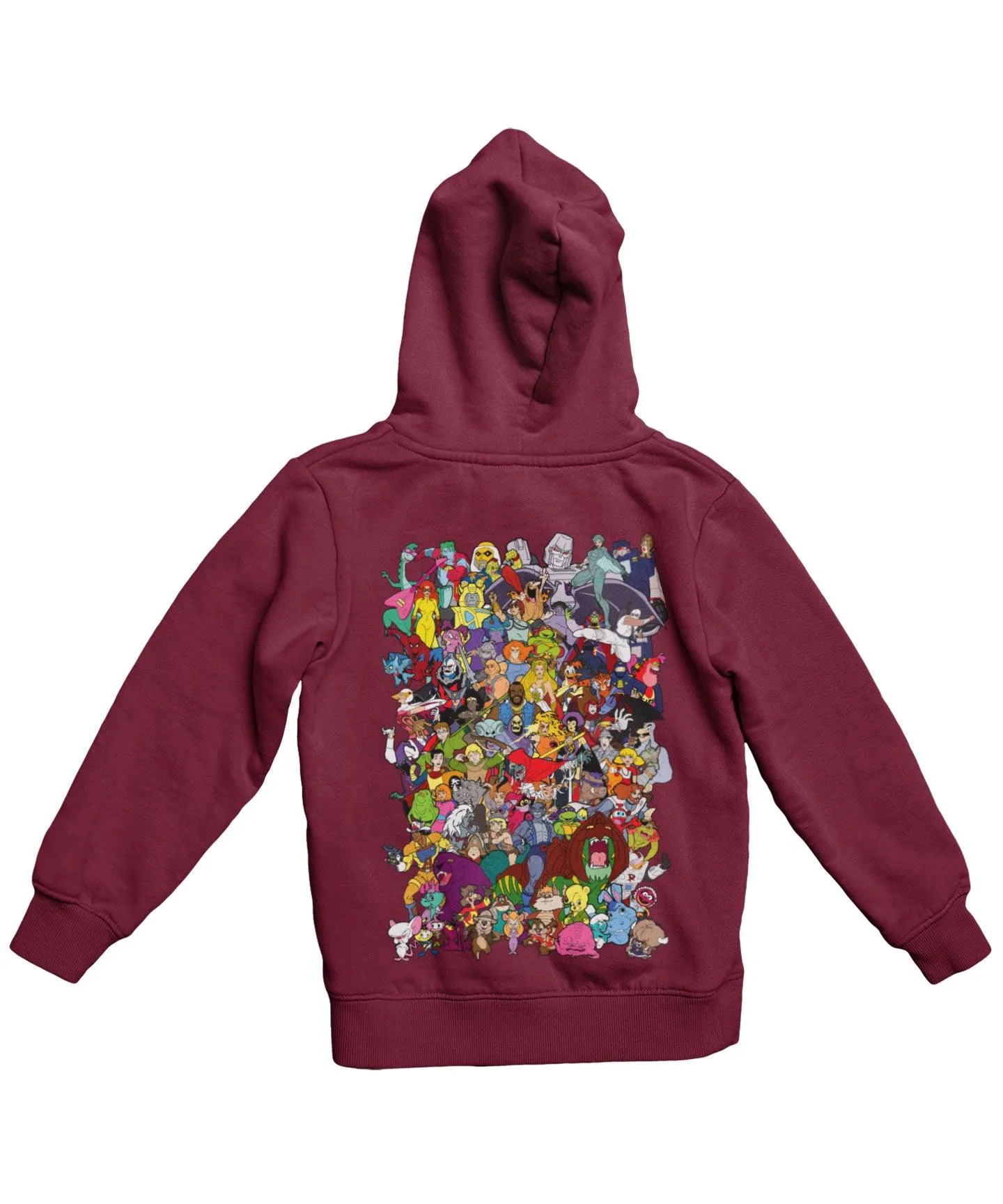 Top Notchy Saturday Morning Cartoons Back Printed Hoodie sold by 8Ball