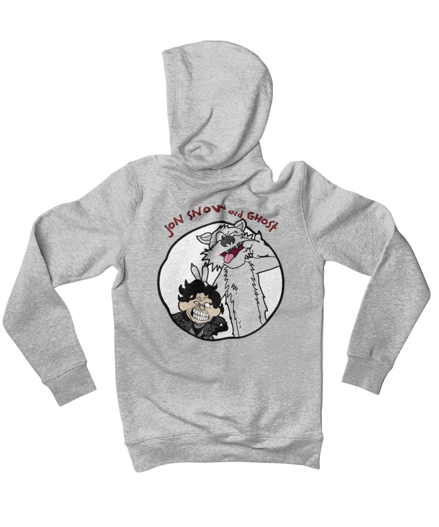 Top Notchy Jon Snow and Ghost Back Printed Hoodie sold by 8Ball product image thumbnail 3