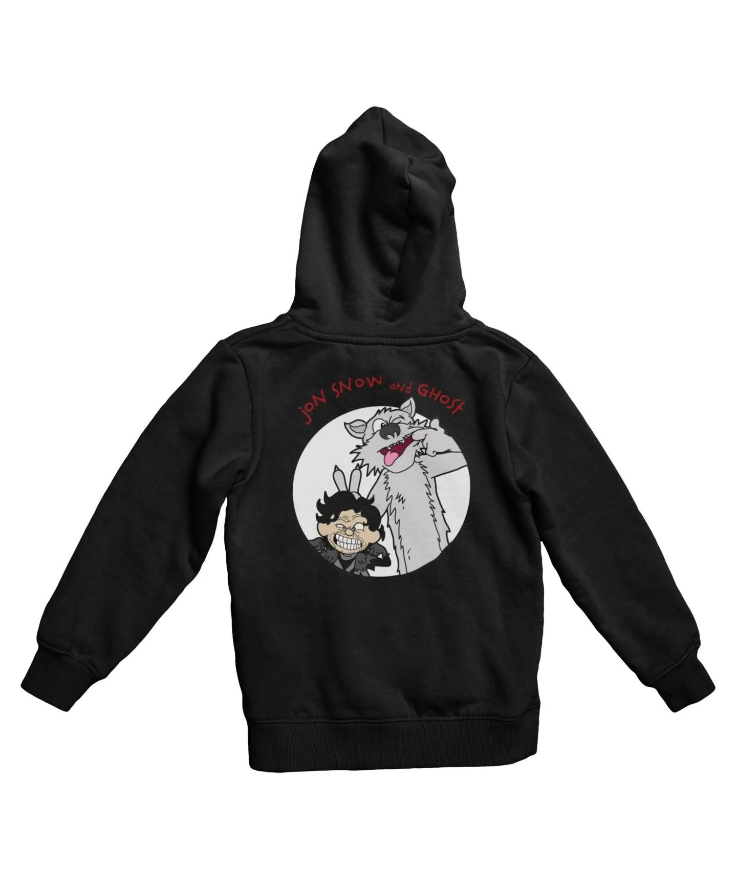 Top Notchy Jon Snow and Ghost Back Printed Hoodie sold by 8Ball product image thumbnail 4