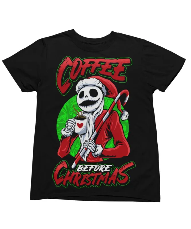 Coffee Before Christmas T-Shirt sold by 8Ball