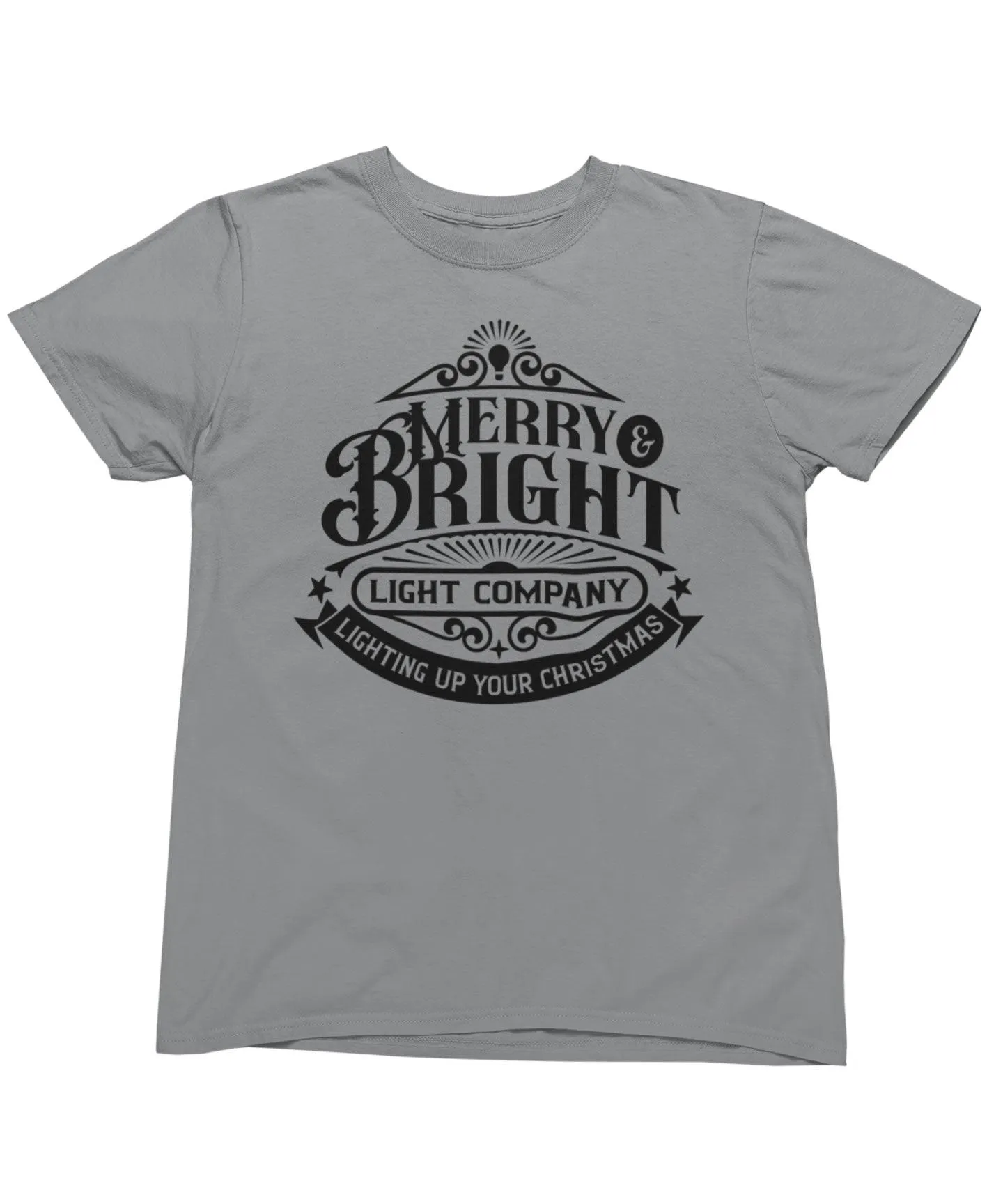 Merry Bright Light Company Mono Christmas Unisex T-Shirt sold by 8Ball product image thumbnail 3