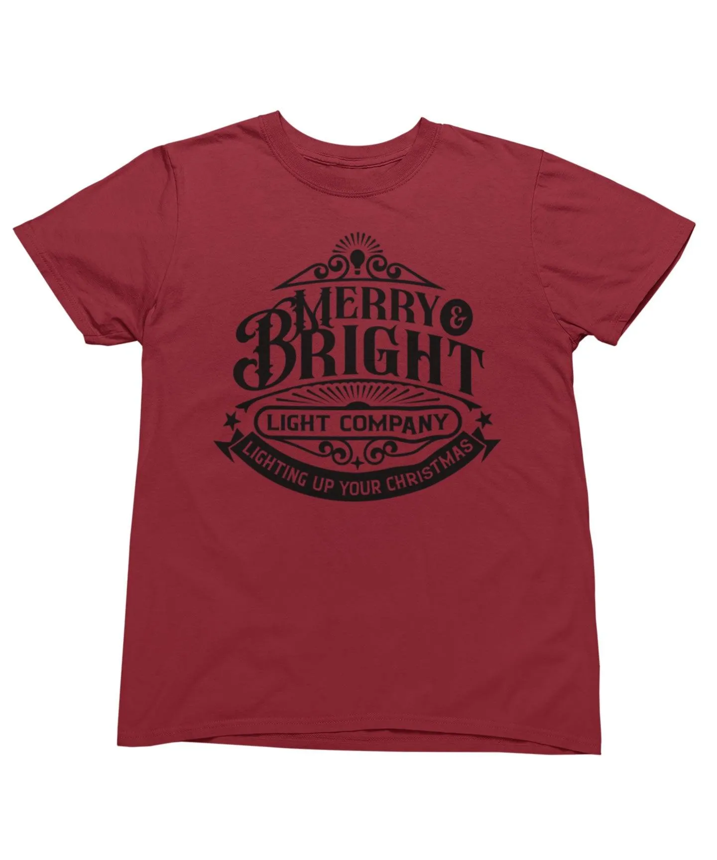 Merry Bright Light Company Mono Christmas Unisex T-Shirt sold by 8Ball