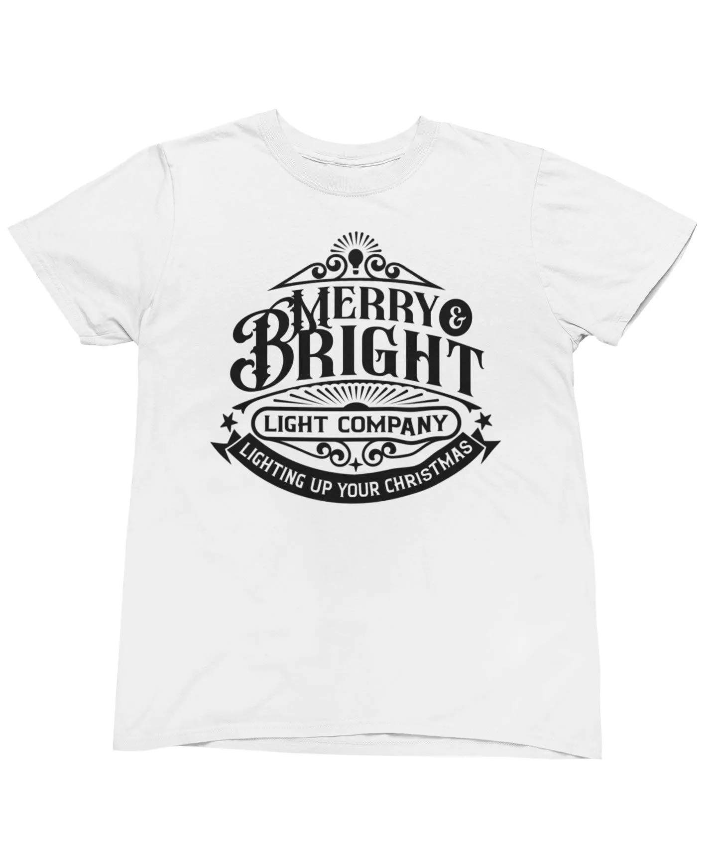 Merry Bright Light Company Mono Christmas Unisex T-Shirt sold by 8Ball product image thumbnail 2