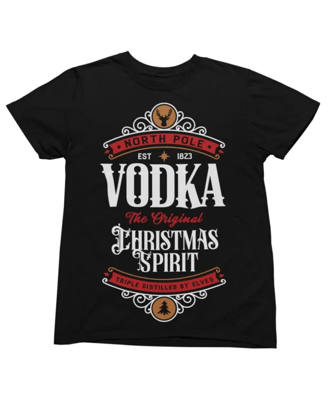 North Pole Vodka Christmas T-Shirt sold by 8Ball