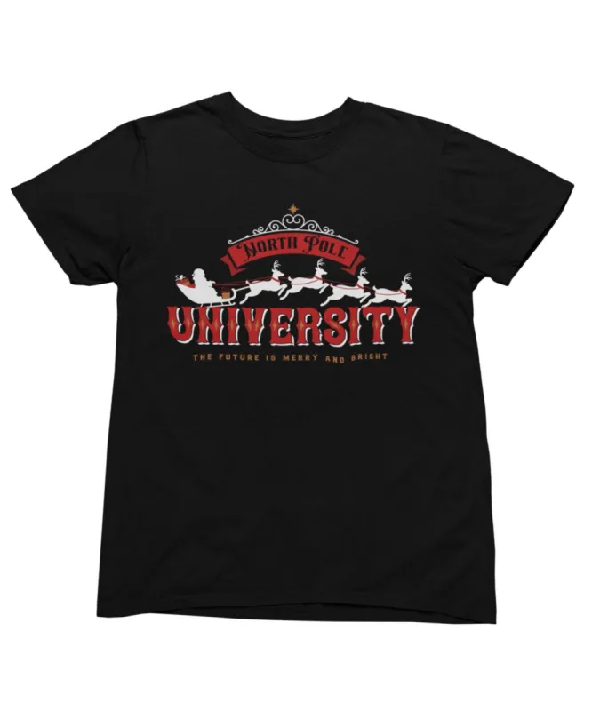 North Pole University Christmas T-Shirt sold by 8Ball