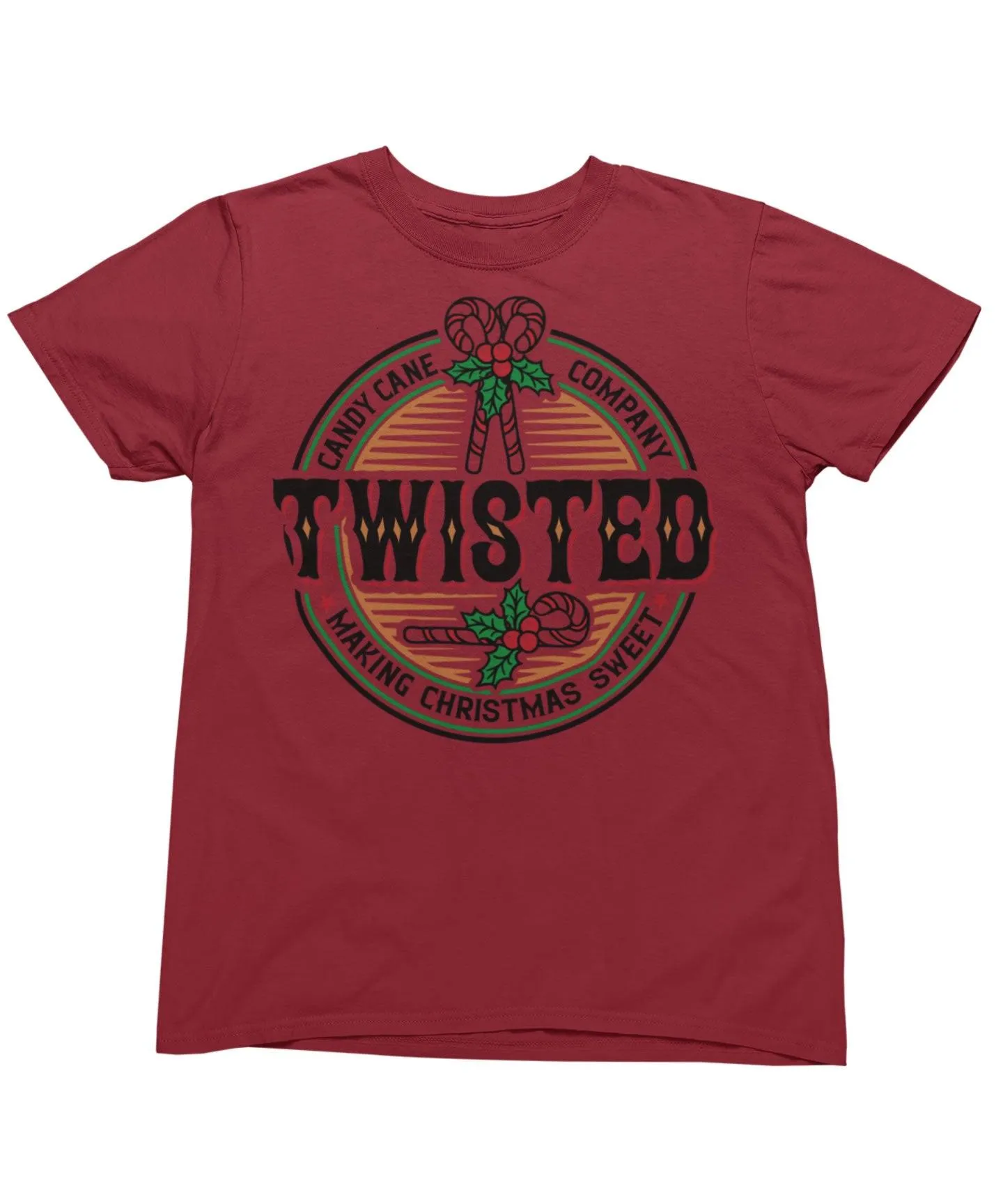 Twisted Candy Canes Christmas T-Shirt sold by 8Ball product image thumbnail 4