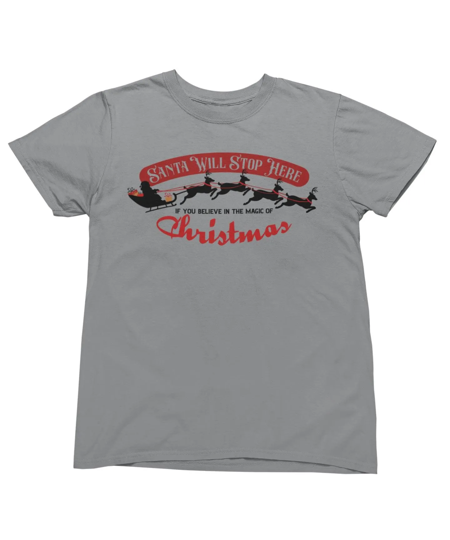 Santa Will Stop Here Christmas Unisex T-Shirt sold by 8Ball product image thumbnail 2