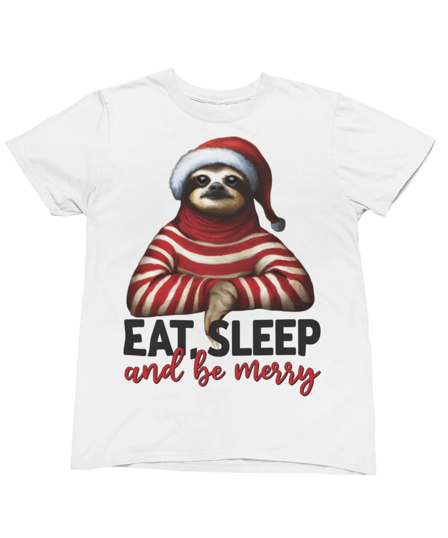 Sloth Eat Sleep And Be Merry Christmas T-Shirt sold by 8Ball product image thumbnail 2