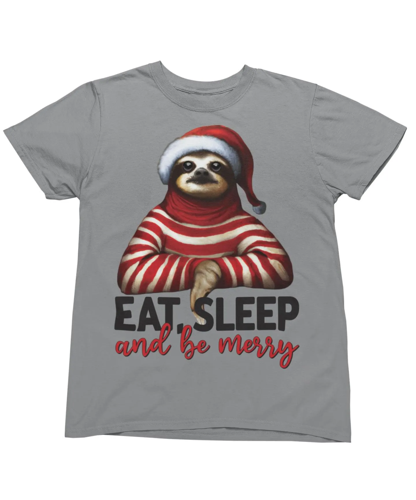 Sloth Eat Sleep And Be Merry Christmas T-Shirt sold by 8Ball product image thumbnail 3