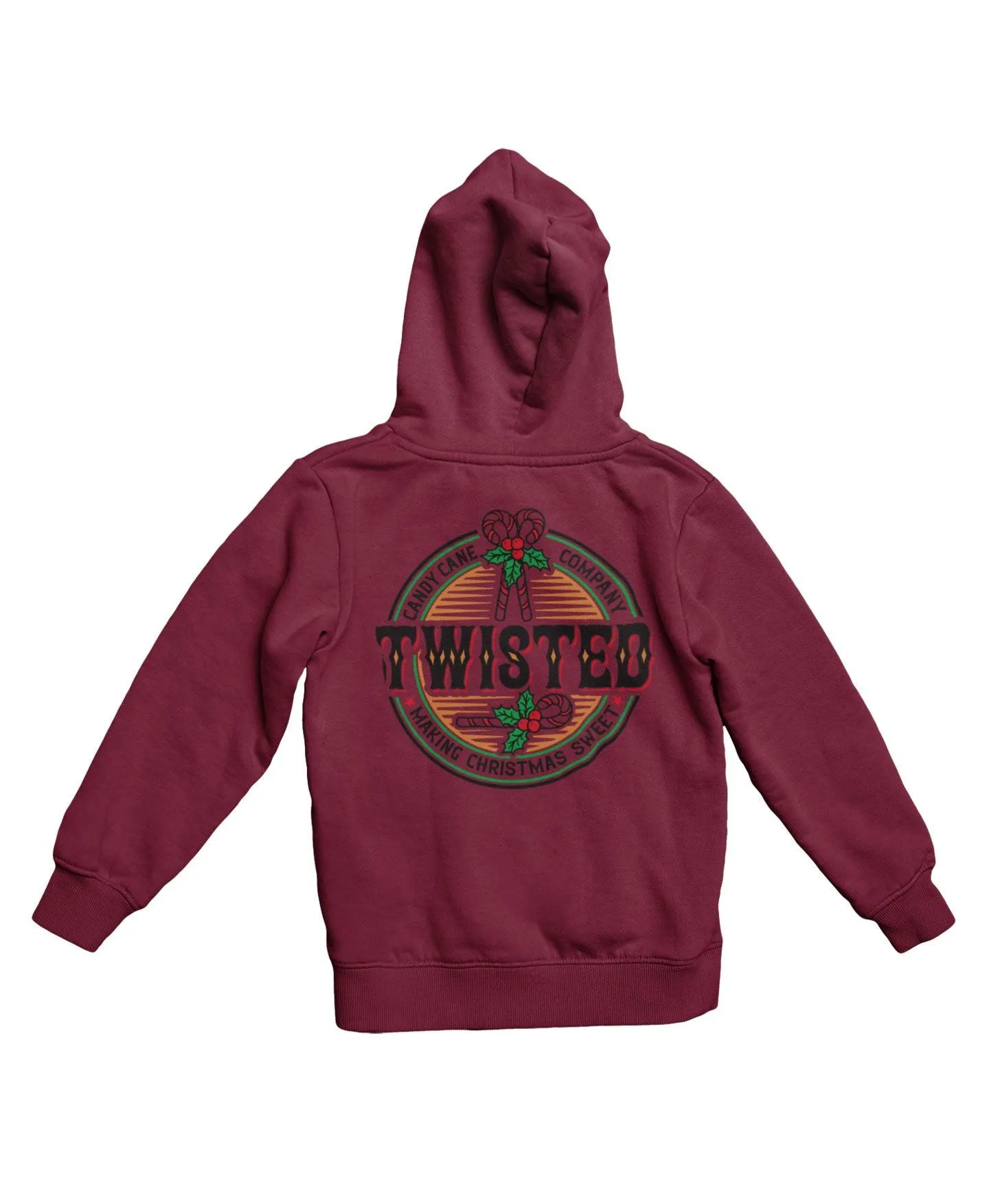 Twisted Candy Cane Colour Back Printed Christmas Hoodie sold by 8Ball product image thumbnail 3
