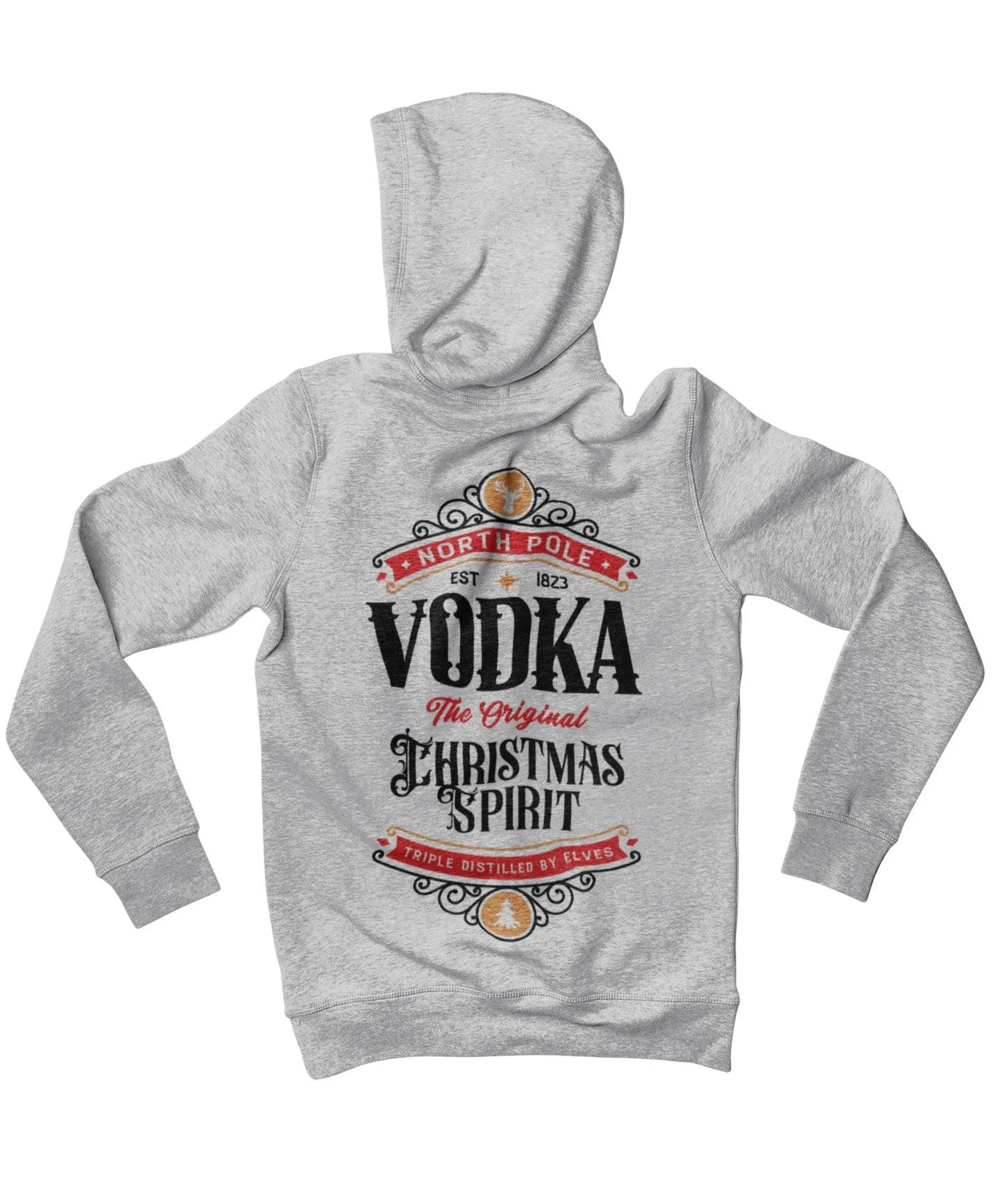 North Pole Vodka Colour Back Printed Christmas Hoodie sold by 8Ball product image thumbnail 3