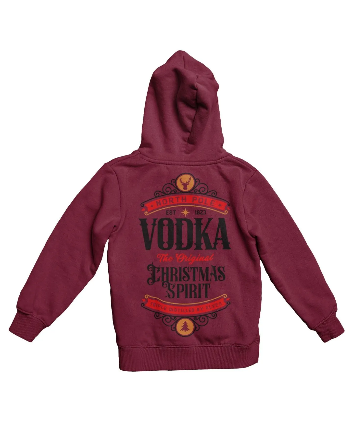 North Pole Vodka Colour Back Printed Christmas Hoodie sold by 8Ball product image thumbnail 2