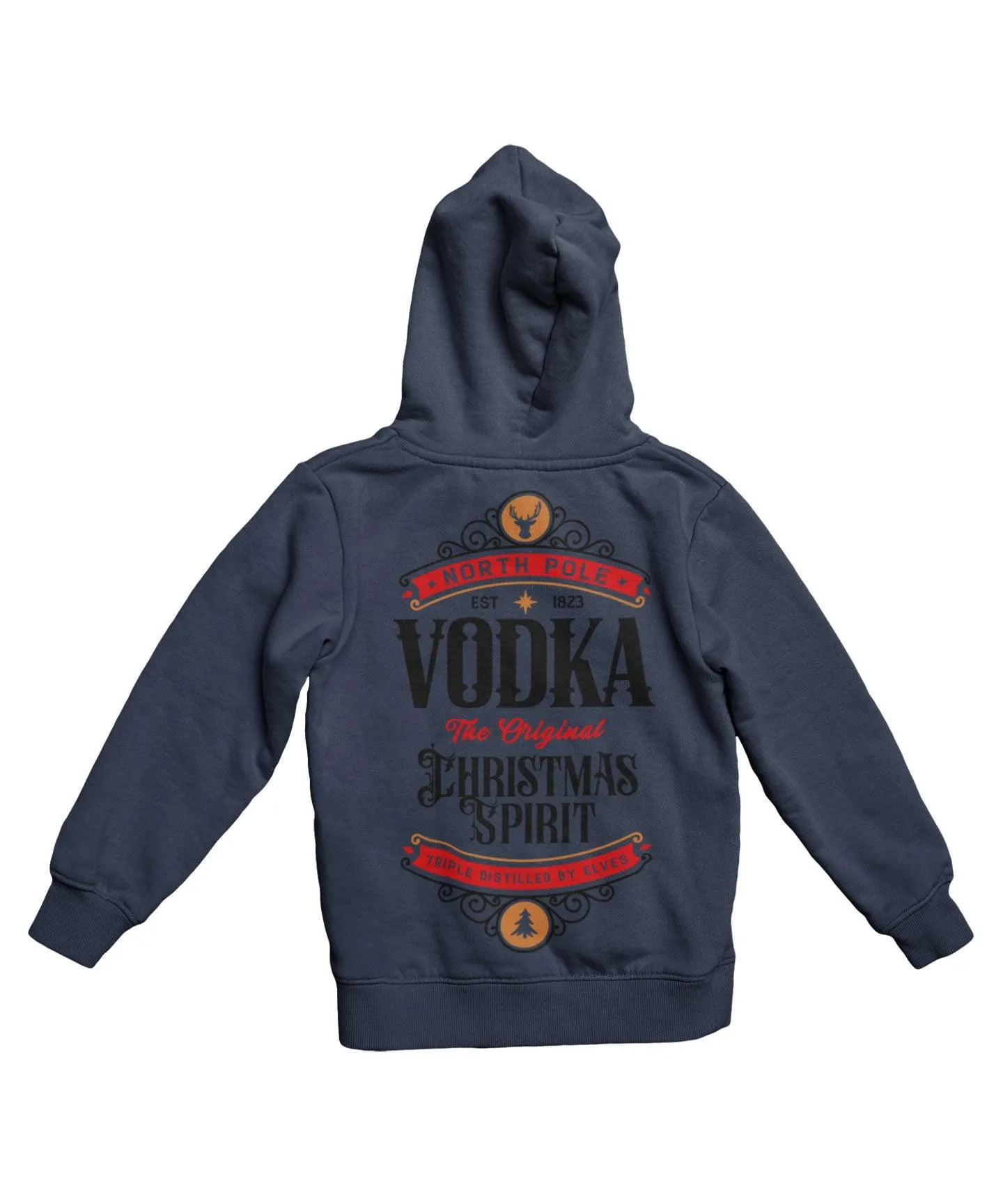 North Pole Vodka Colour Back Printed Christmas Hoodie sold by 8Ball product image thumbnail 4