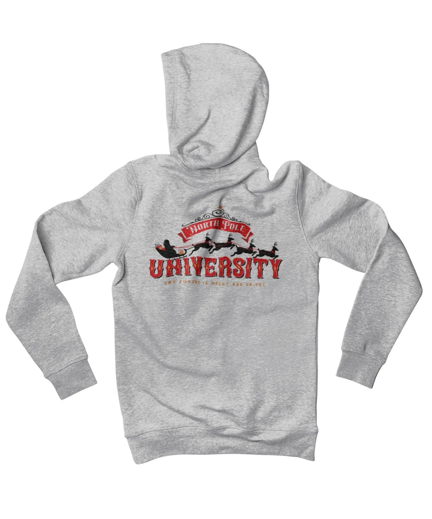 North Pole University Colour Back Printed Christmas Hoodie sold by 8Ball product image thumbnail 3