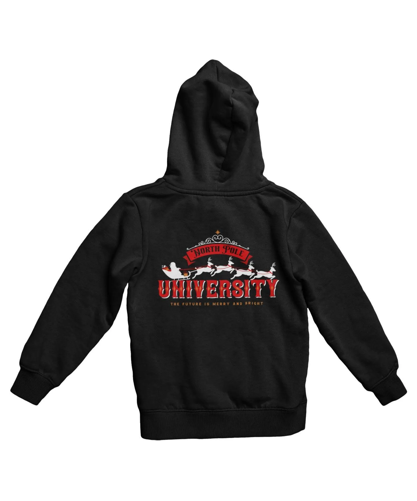 North Pole University Colour Back Printed Christmas Hoodie sold by 8Ball