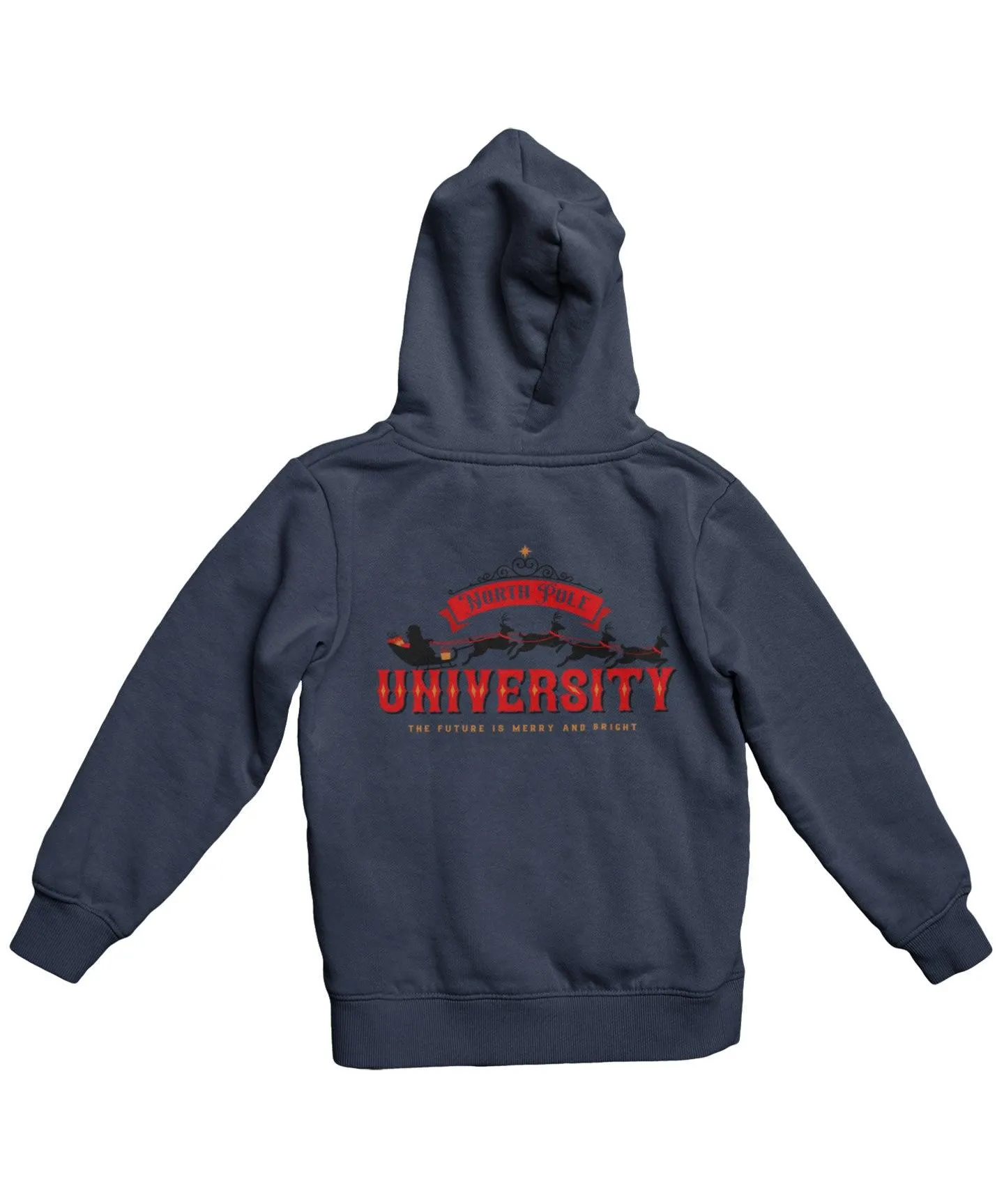 North Pole University Colour Back Printed Christmas Hoodie sold by 8Ball product image thumbnail 4