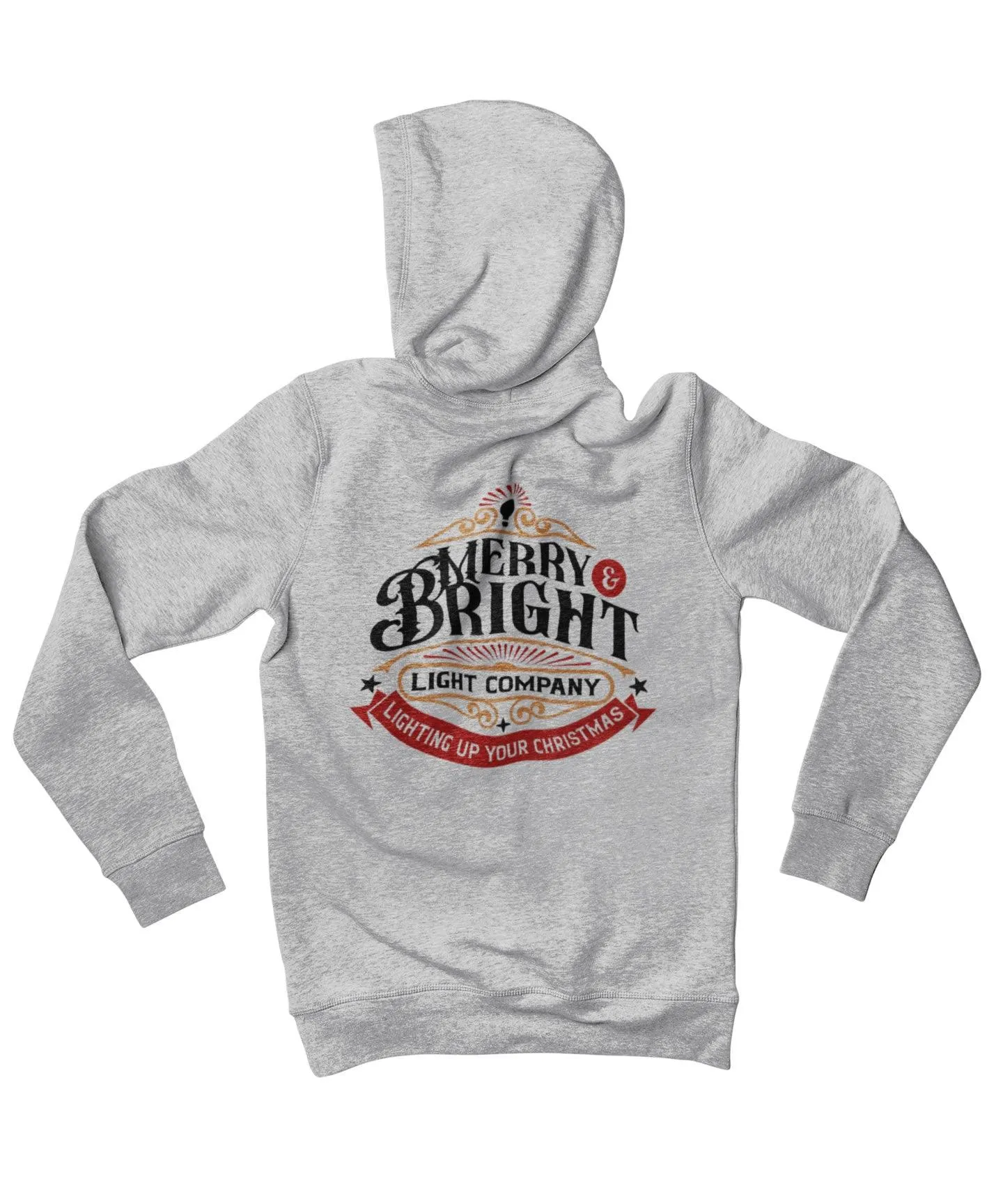 Merry Bright Light Company Colour Back Printed Christmas Hoodie sold by 8Ball product image thumbnail 4