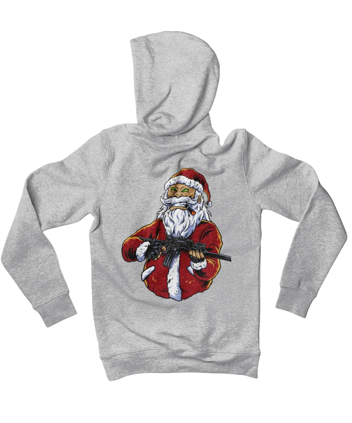 Santa Shoot Em All Back Printed Christmas Hoodie sold by 8Ball product image thumbnail 4