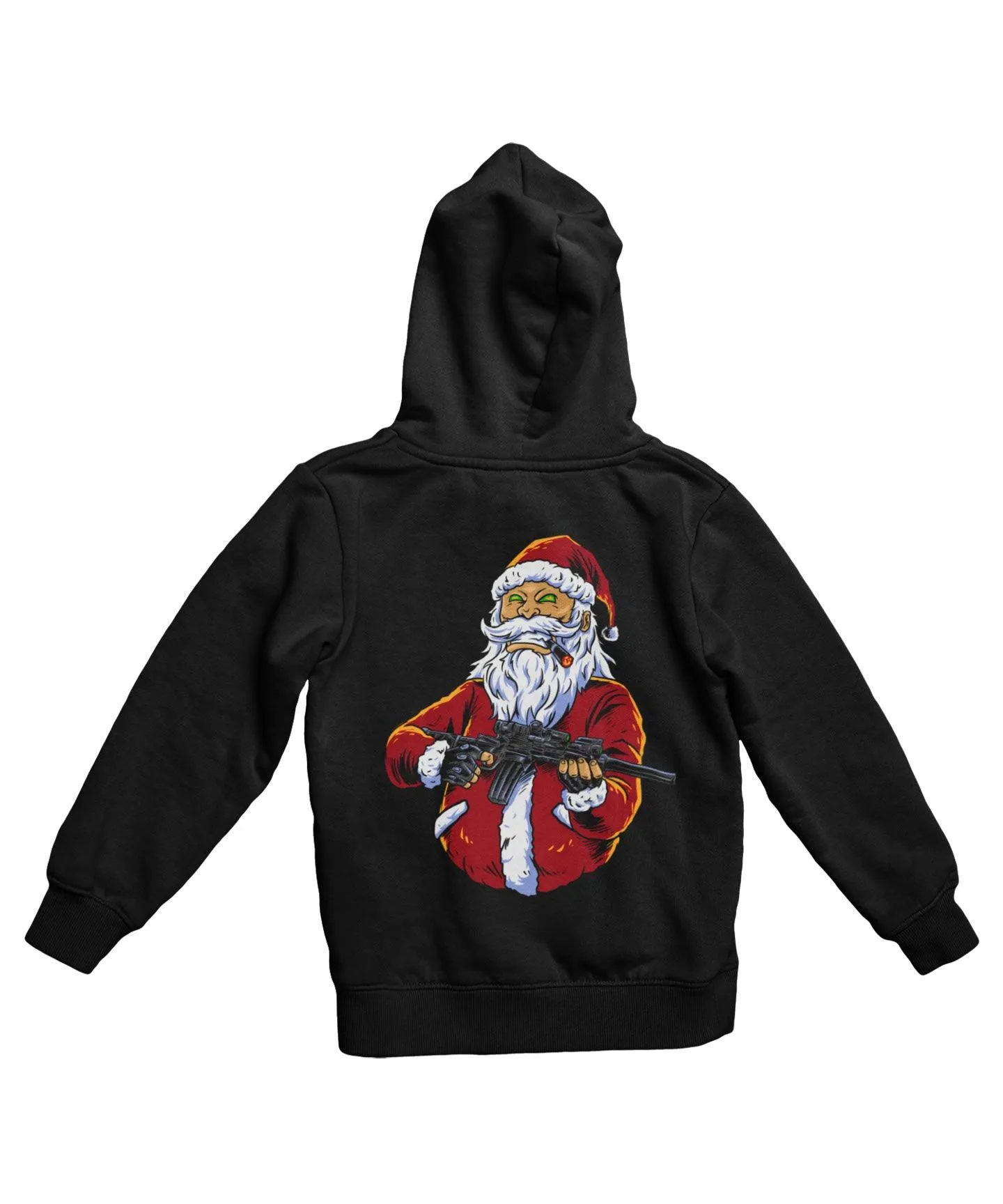 Santa Shoot Em All Back Printed Christmas Hoodie sold by 8Ball product image thumbnail 2