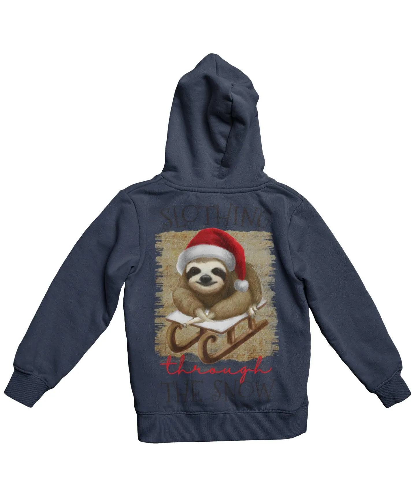Slothing Through The Snow Christmas Back Printed Hoodie sold by 8Ball product image thumbnail 4