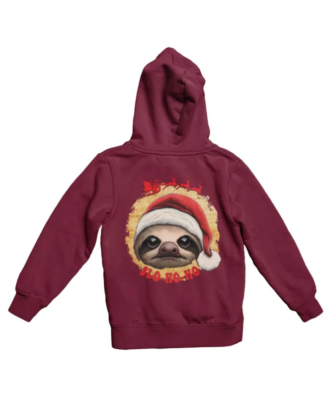 Sloth Ho Ho Ho Christmas Back Printed Hoodie sold by 8Ball