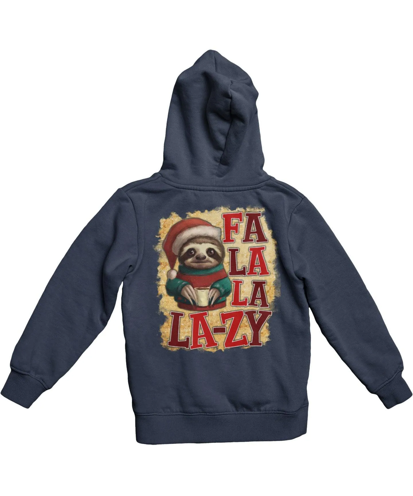 Sloth Fa La La Lazy Christmas Back Printed Hoodie sold by 8Ball product image thumbnail 4