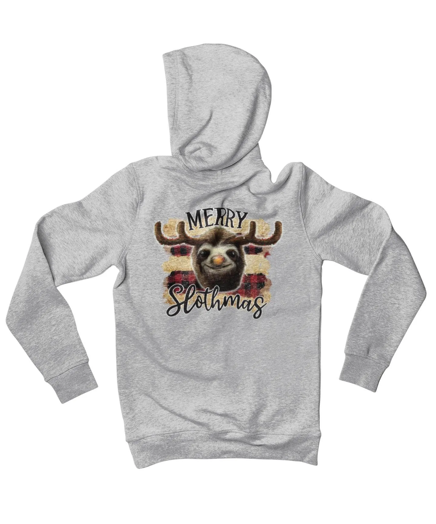 Merry Slothmas Back Printed Sloth Christmas Hoodie sold by 8Ball product image thumbnail 3