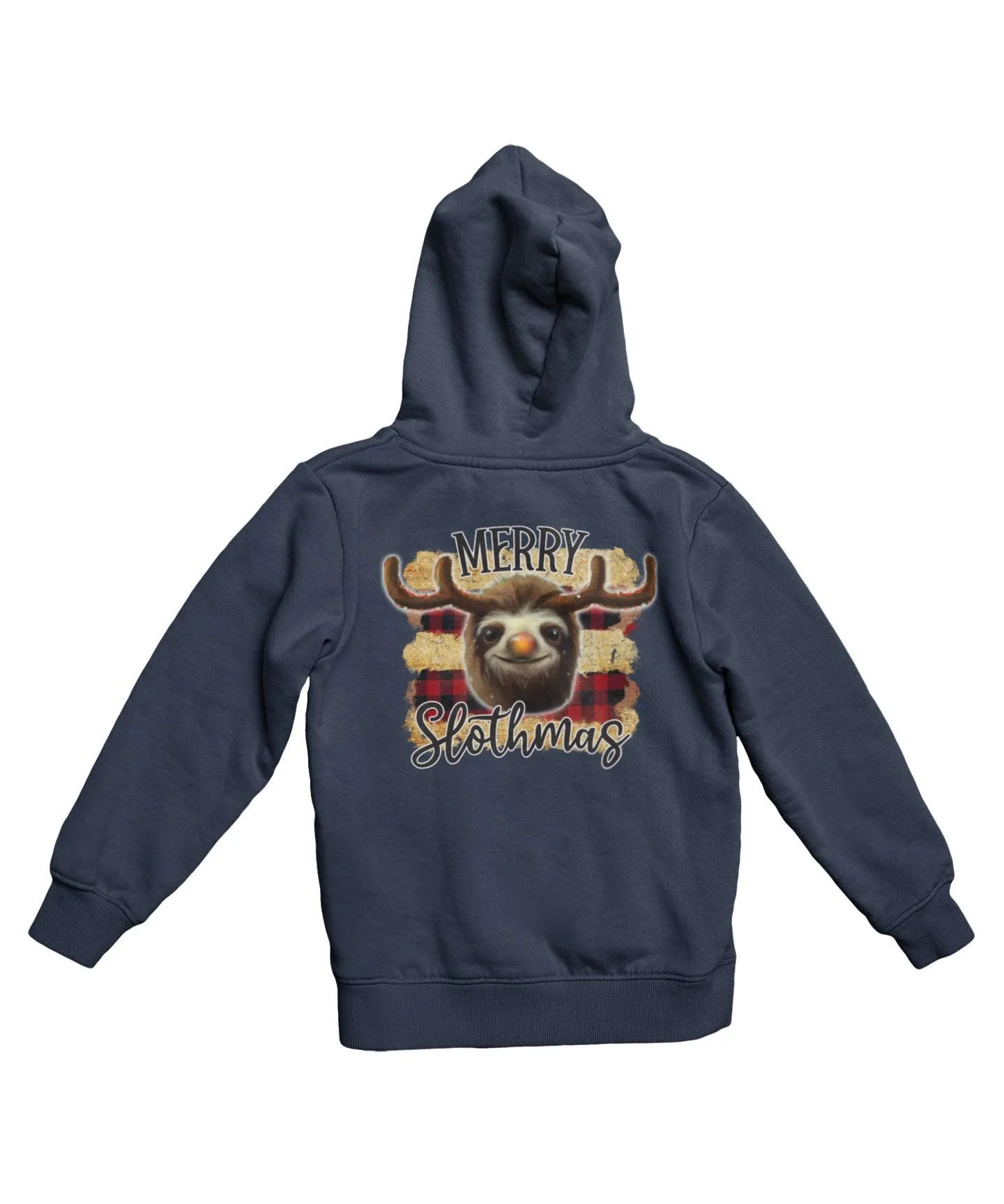 Merry Slothmas Back Printed Sloth Christmas Hoodie sold by 8Ball product image thumbnail 4