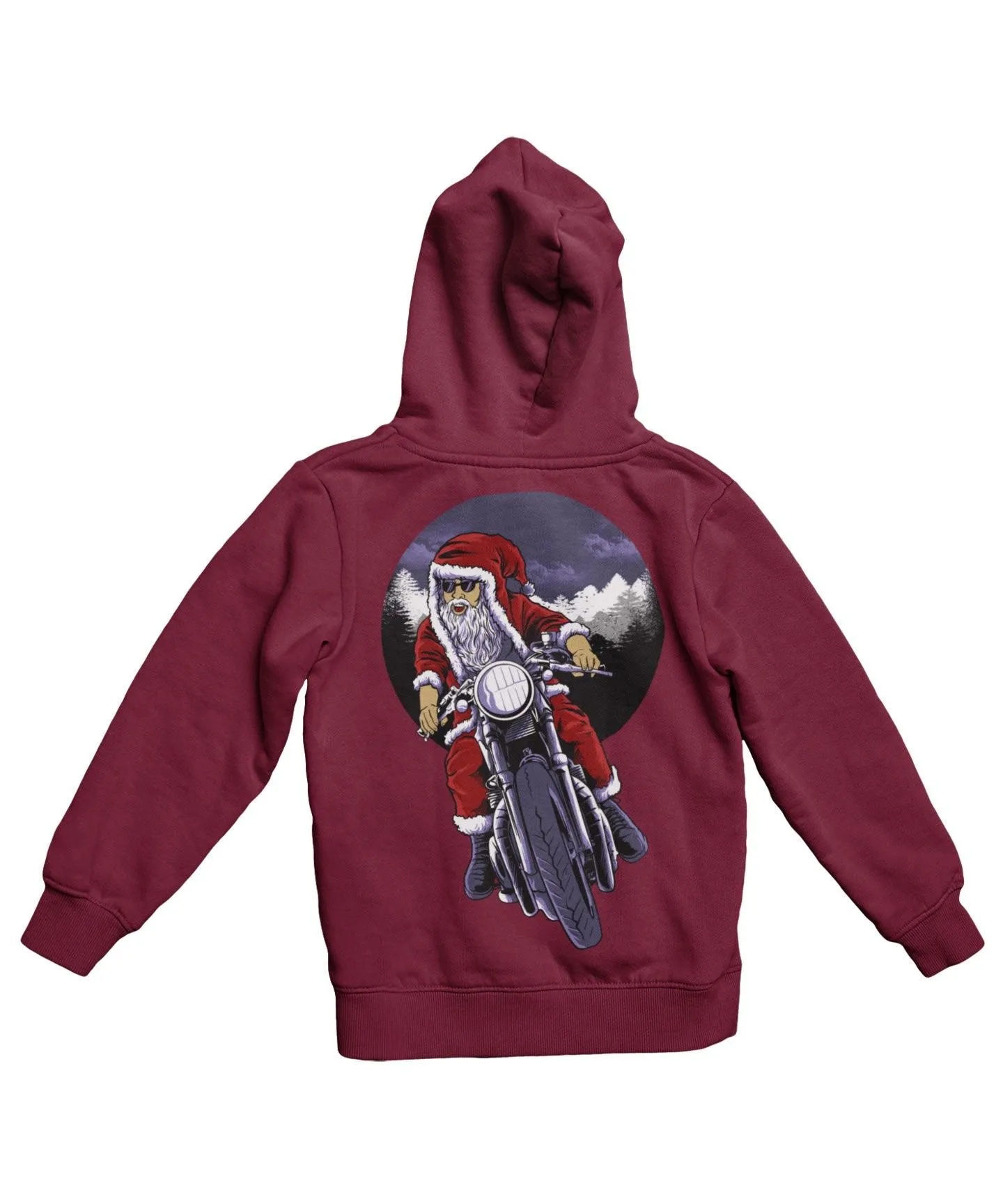 Holiday Rider Santa Back Printed Christmas Hoodie sold by 8Ball