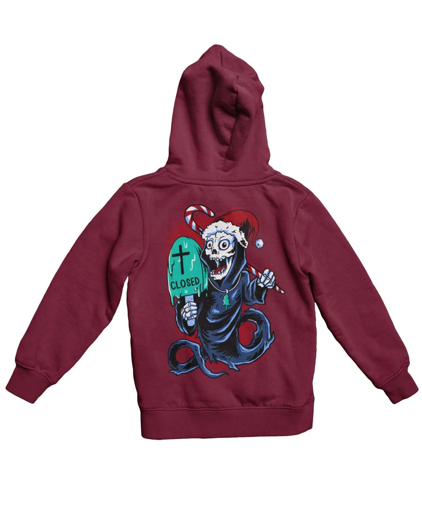 Death Free Day Of Santa Back Printed Christmas Hoodie sold by 8Ball product image thumbnail 4