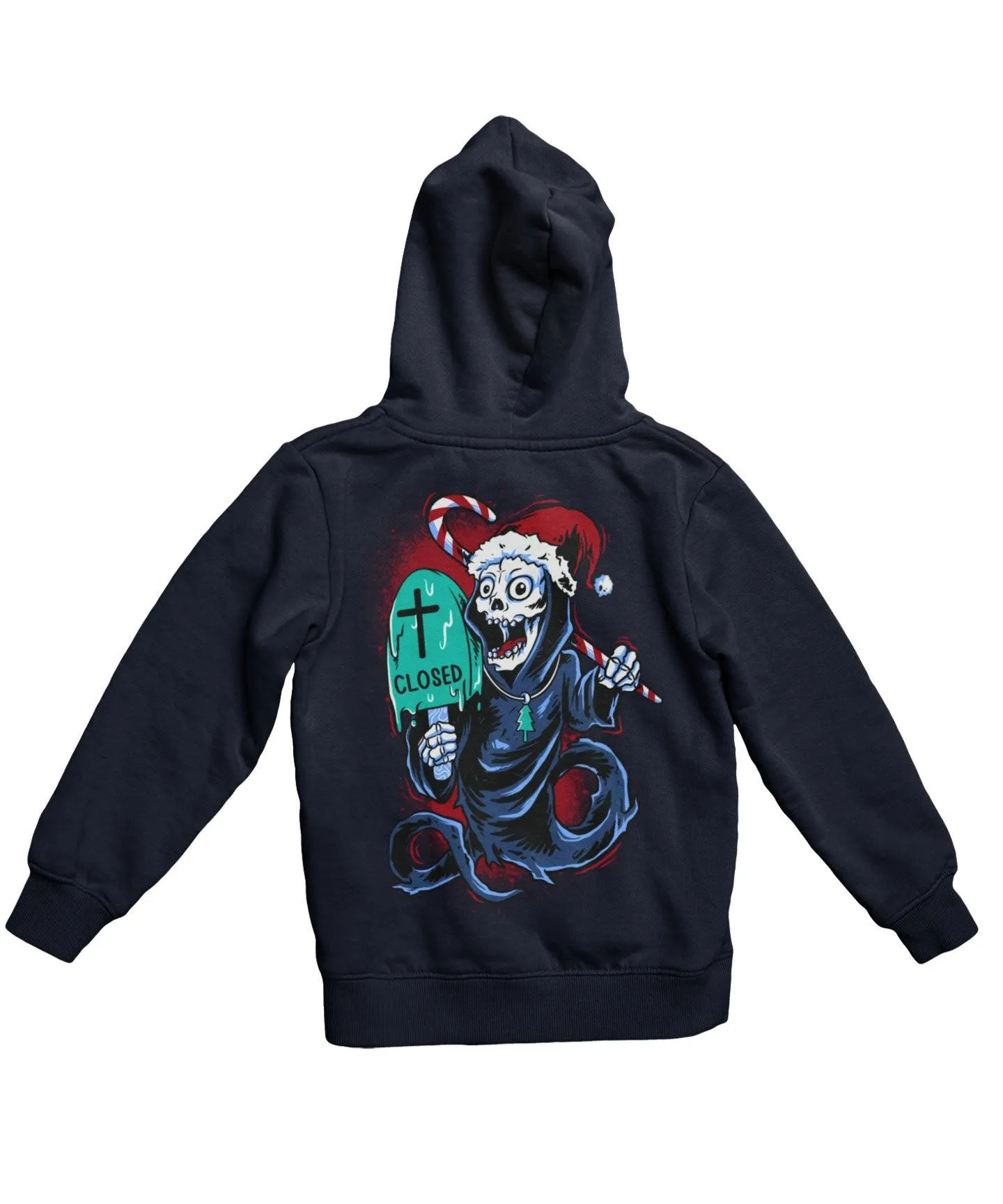 Death Free Day Of Santa Back Printed Christmas Hoodie sold by 8Ball product image thumbnail 2