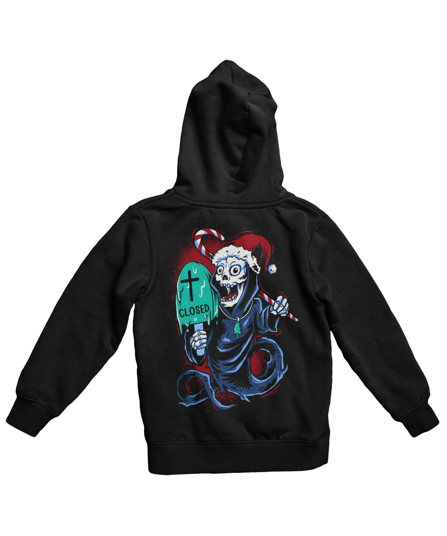 Death Free Day Of Santa Back Printed Christmas Hoodie sold by 8Ball product image thumbnail 3