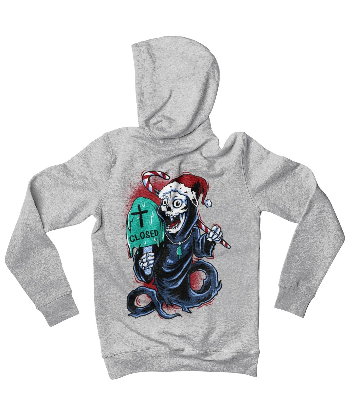 Death Free Day Of Santa Back Printed Christmas Hoodie sold by 8Ball