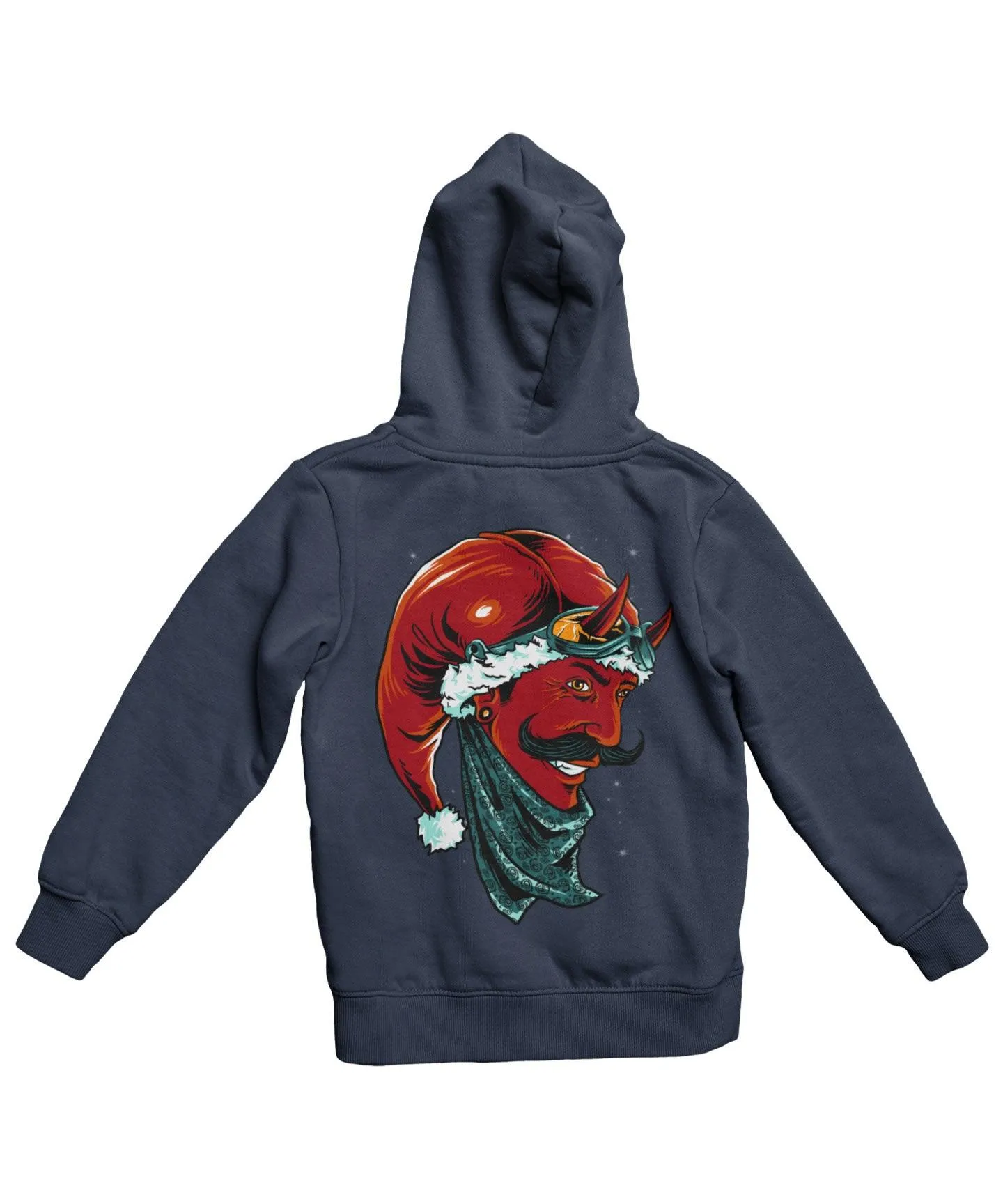 Devil Santa Back Printed Christmas Hoodie sold by 8Ball