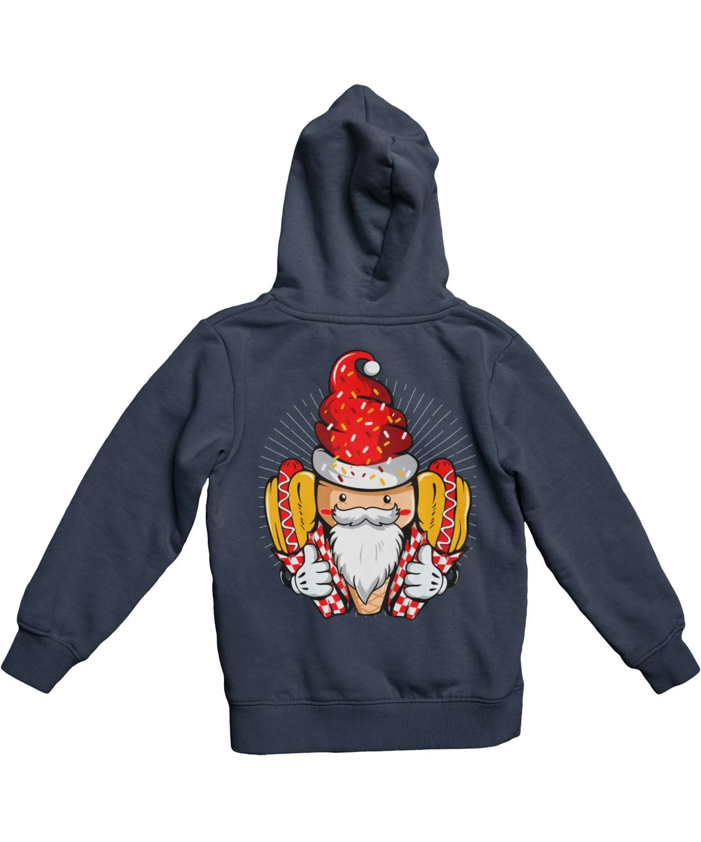 Hot Dog Santa Back Printed Christmas Hoodie sold by 8Ball