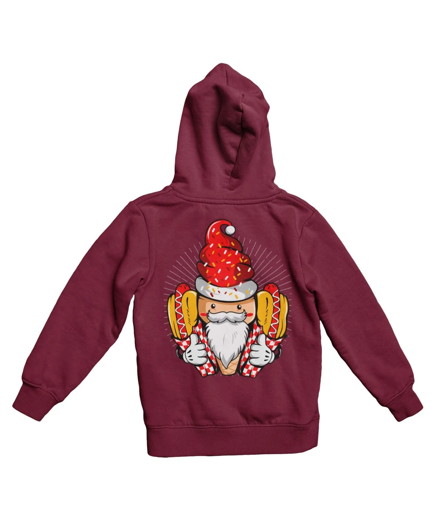 Hot Dog Santa Back Printed Christmas Hoodie sold by 8Ball product image thumbnail 3