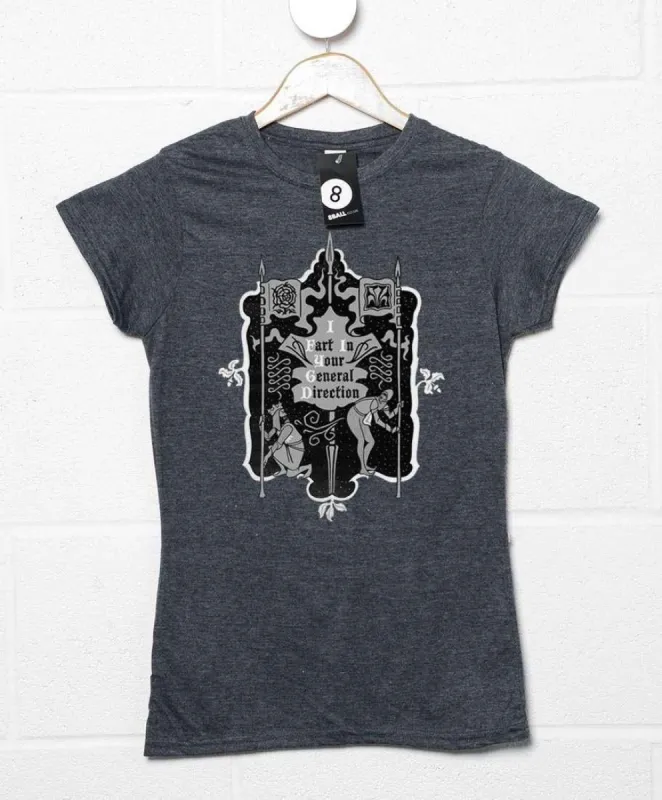 Fart Direction Heraldry Fitted Womens T-Shirt sold by 8Ball