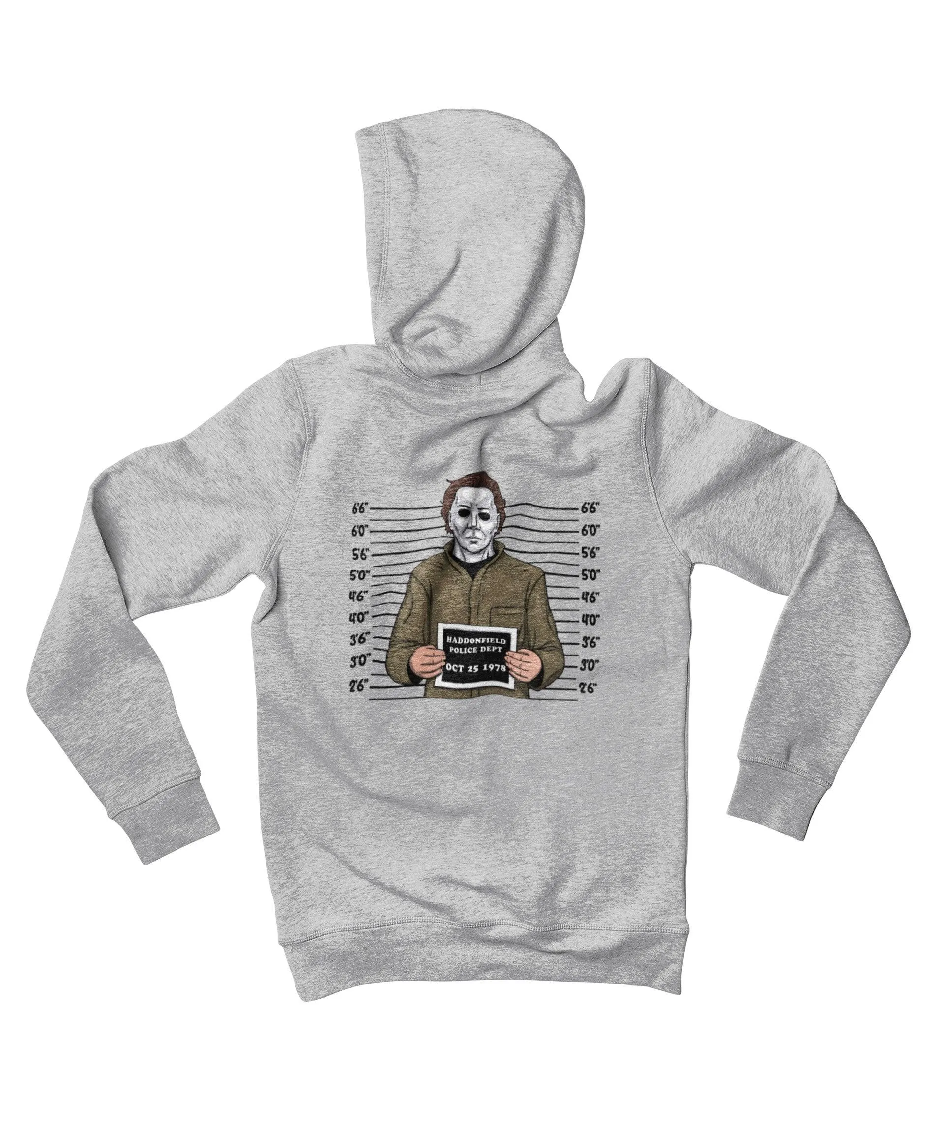 Michael Myers Mugshot Horror Film Tribute Adult Back Printed Hoodie sold by 8Ball product image thumbnail 4