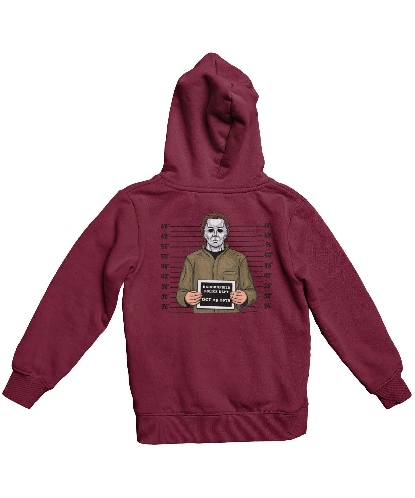 Michael Myers Mugshot Horror Film Tribute Adult Back Printed Hoodie sold by 8Ball product image thumbnail 3