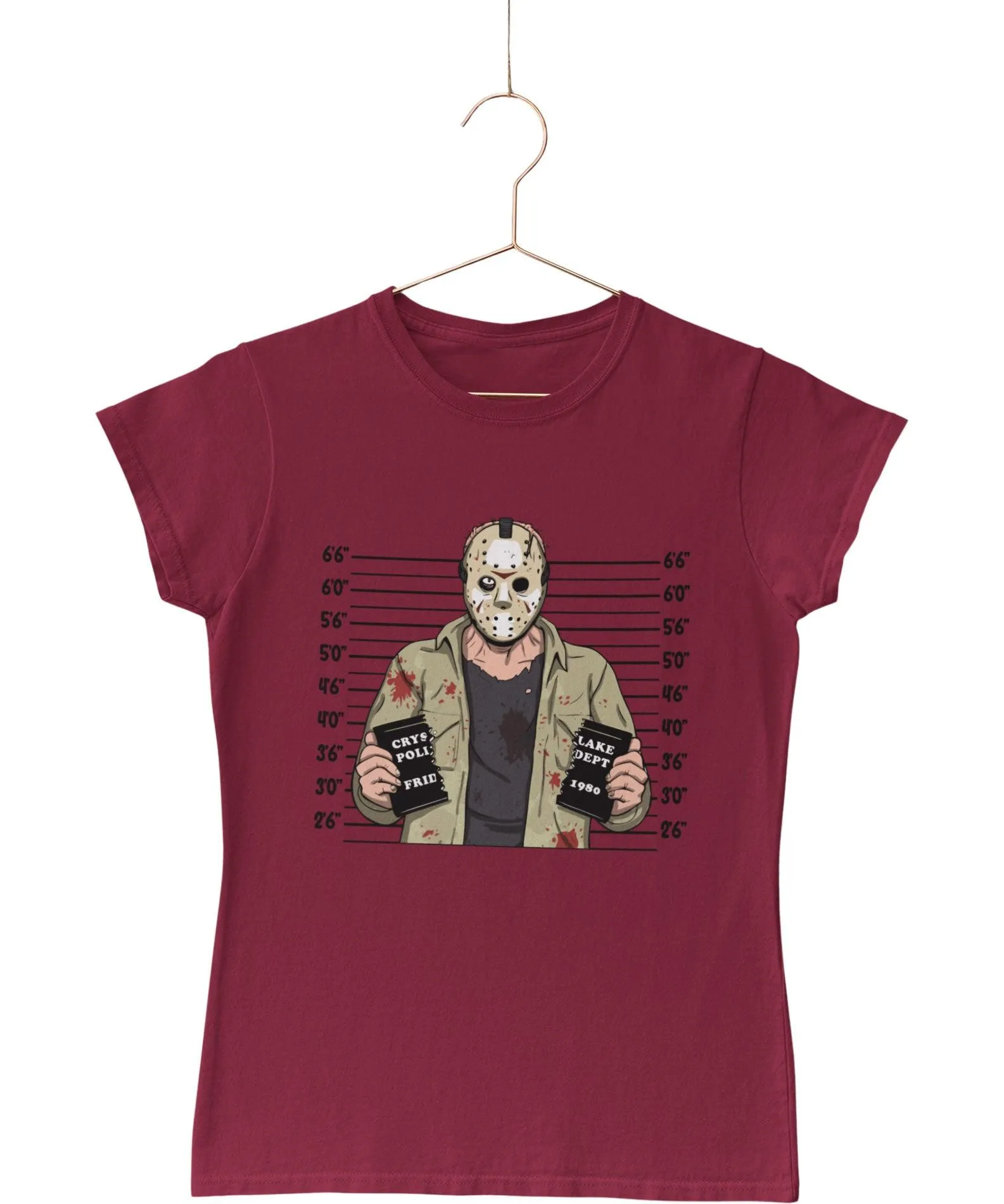 Jason Mugshot Horror Film Tribute Womens T-Shirt sold by 8Ball