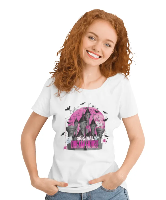 Gothic Barbie Dream House Adult Oversize Black or White T-Shirt sold by 8Ball
