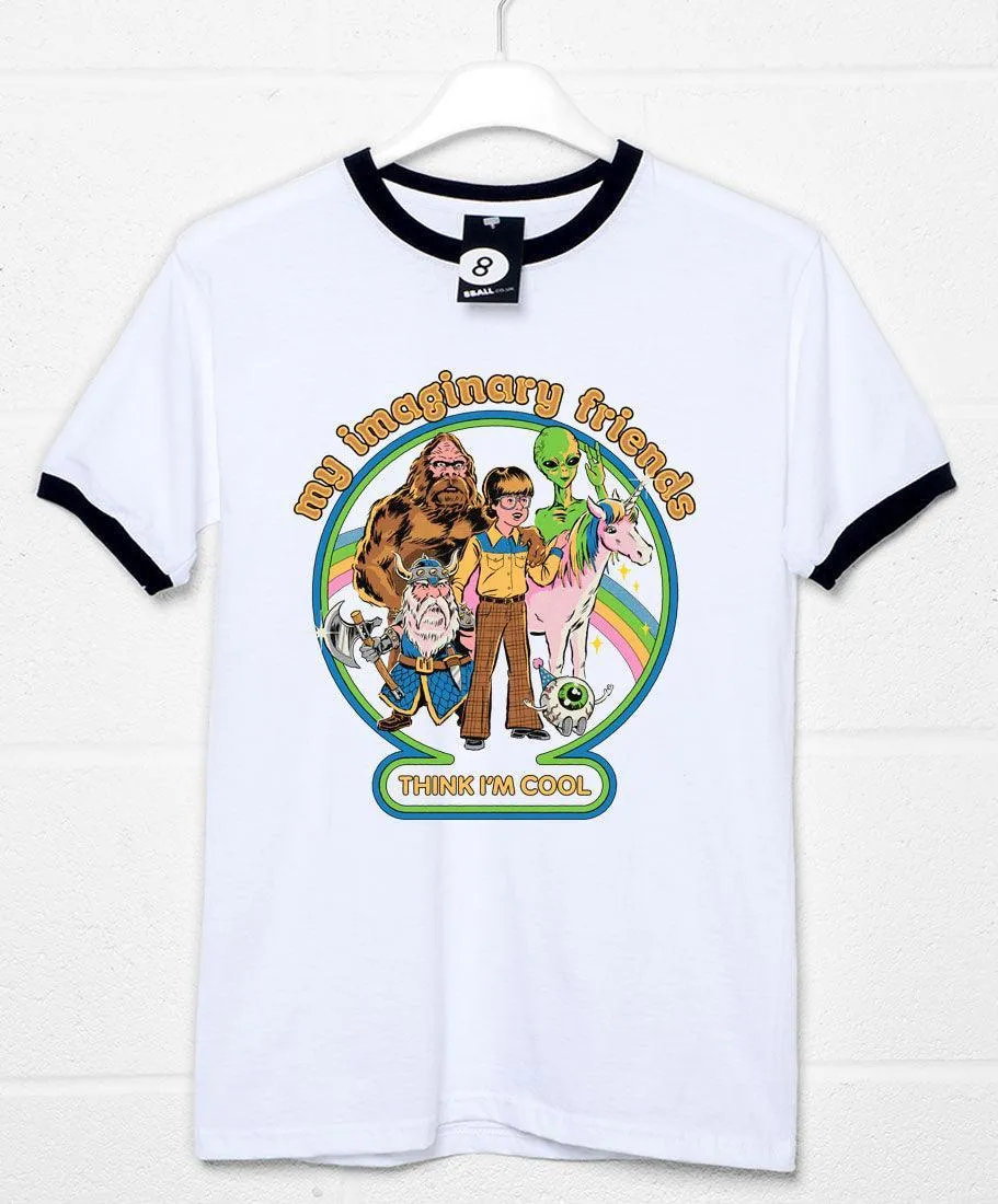 Steven Rhodes My Imaginary Friends Ringer T-Shirt sold by 8Ball